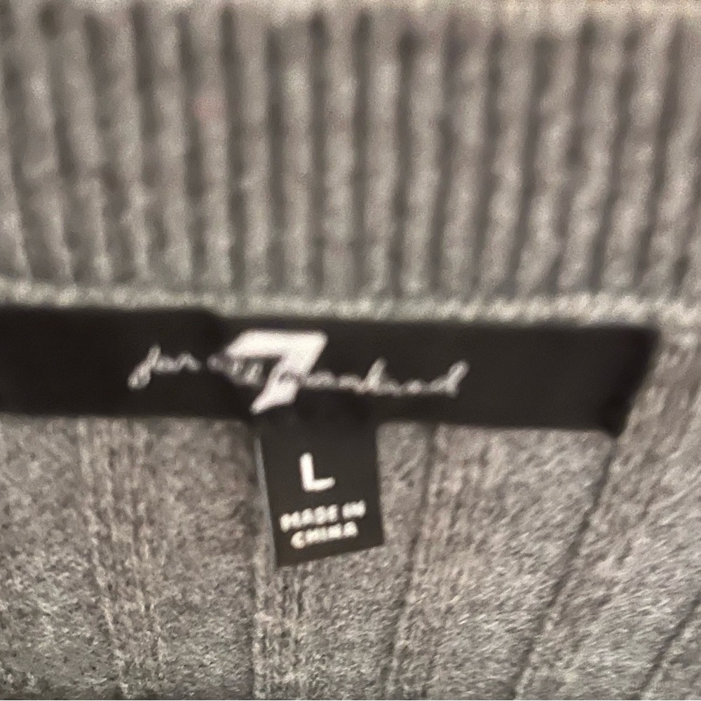 7 For All Mankind Gray Ribbed Cardigan & Cami Set - Picture 4 of 5